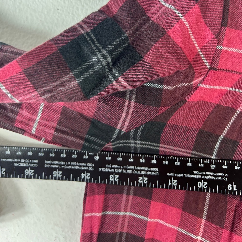 Eileen West womans in full swing nightgown new red pink plaid flannel Pjs dress - Picture 13 of 16